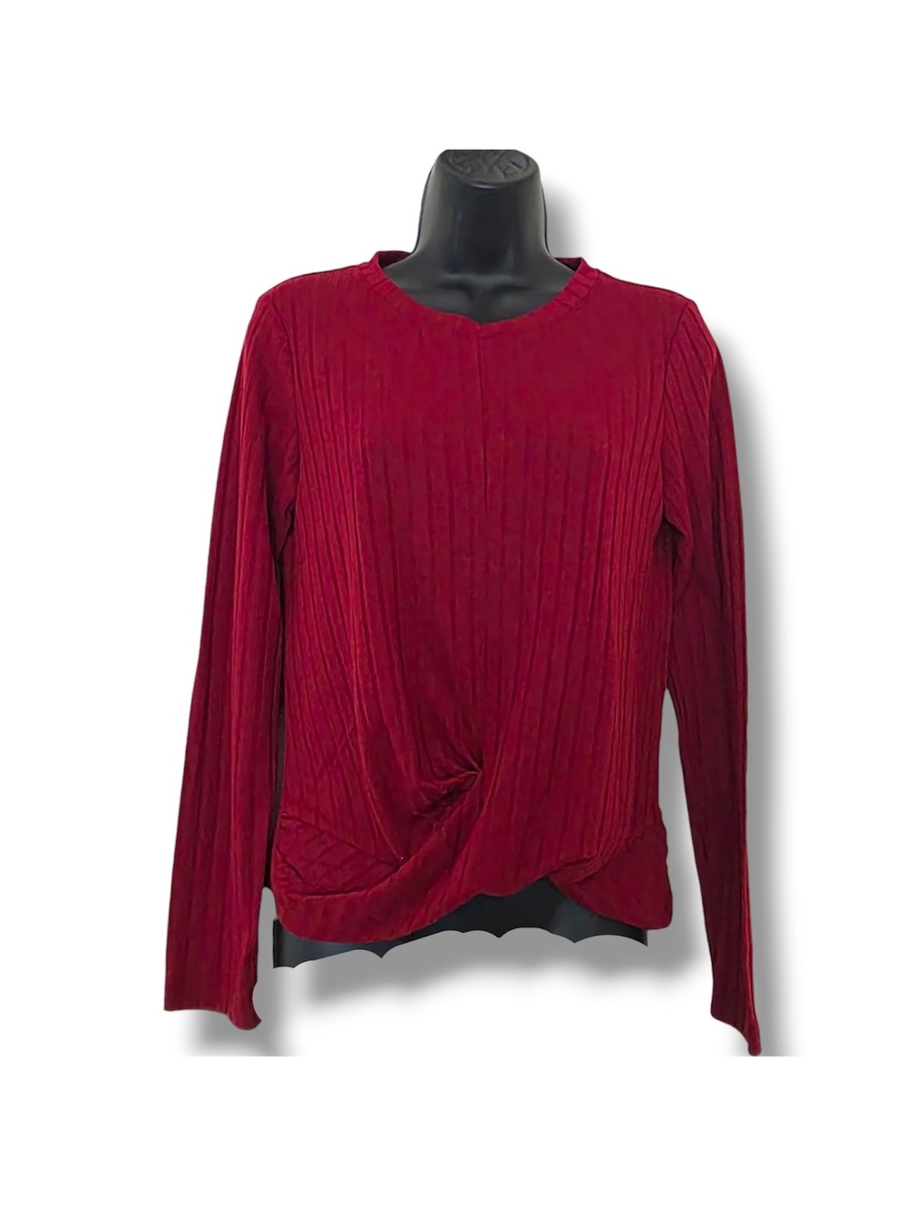 Sanctuary Women’s Red Ribbed long sleeve Top Size: Small